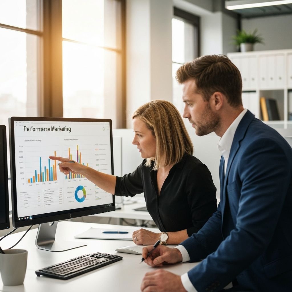Adsbyadx team analyzing performance charts